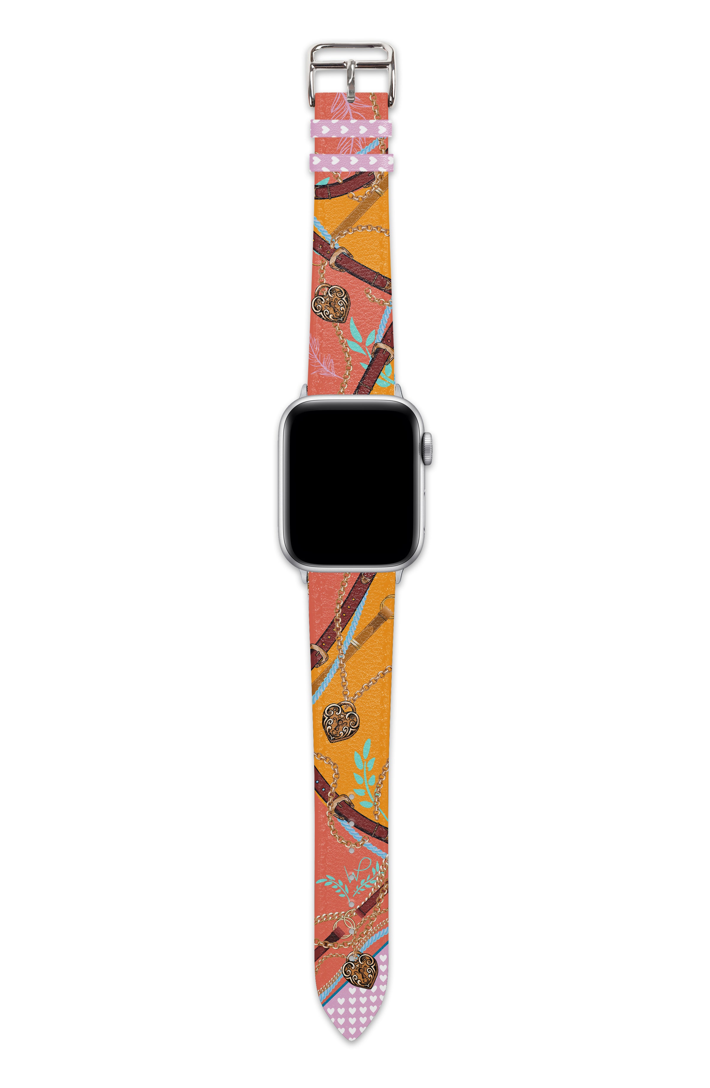 LV Pink/Orange Apple Watch