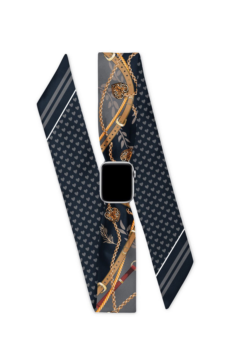 KNIGHTSBRIDGE 3 APPLE WATCH SCARF BAND (CONNECTORS INCLUDED)