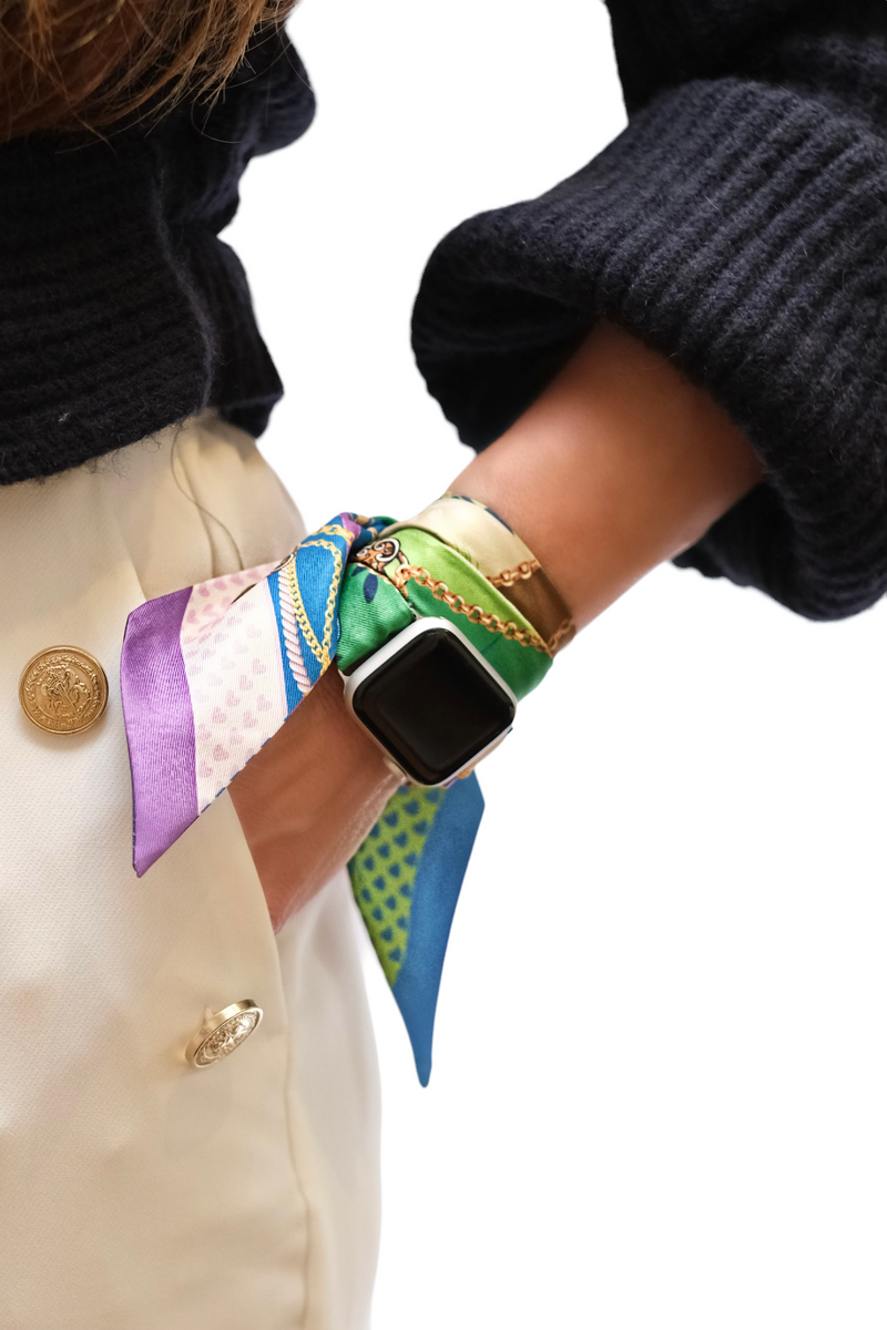 Fourplay 5 Apple Watch Scarf Band (CONNECTORS Included) 42mm/ 44mm/ 45mm/ 49mm Large Apple Watch / Stainless Steel