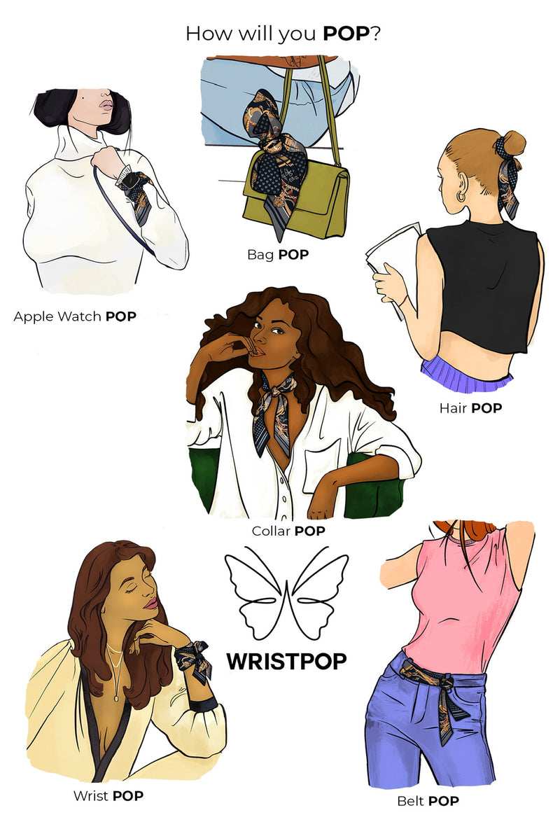 STARSTRUCK WHITE APPLE WATCH SCARF BAND (CONNECTORS INCLUDED)