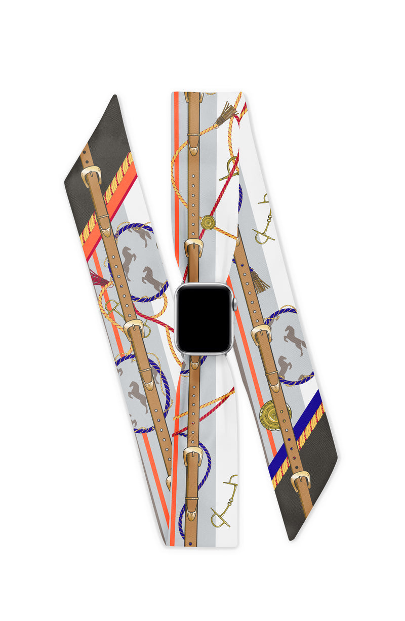CHESTNUT APPLE WATCH SCARF BAND (CONNECTORS INCLUDED)